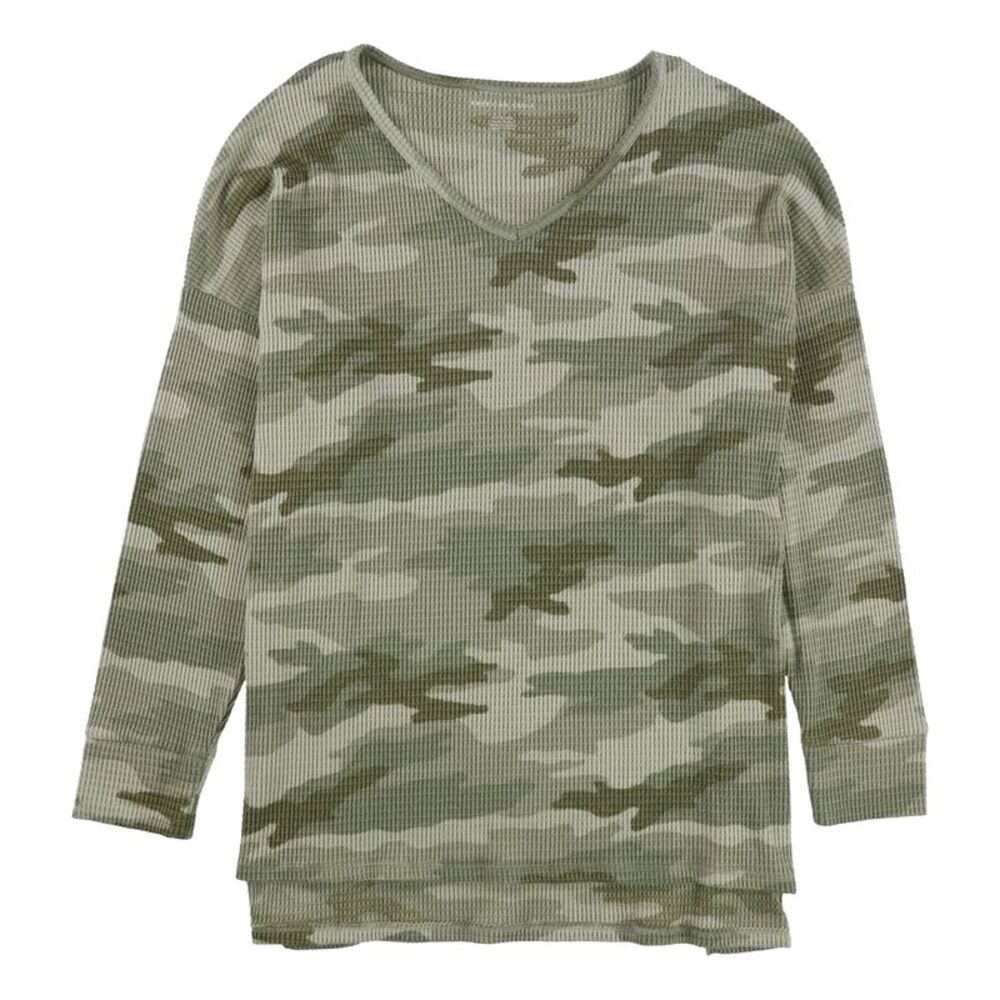American Eagle Womens Camo Long Sleeve Knit Blouse, NWT